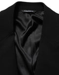 Black Wool Single Breasted Men Blazer Jacket Vigin Clothing