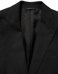 Men's Black Polyester Single Breasted Blazer Jacket Clothing