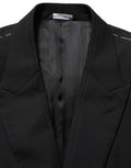 Men's Black Wool Single Breasted Blazer Jacket Vigin Clothing