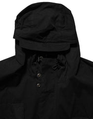 Black Nylon Men Hooded Windbreaker Jacket Clothing