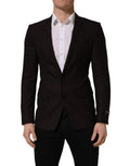 Brown Wool Gold Single Breasted Men Jacket Black Vigin Clothing