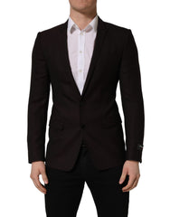 Brown Wool Gold Single Breasted Men Jacket Black Vigin Clothing