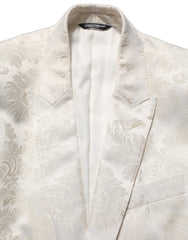 Off White Floral Single Breasted Men Jacket Black Polyester Acetate Nylon Clothing