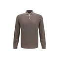 Men's Brown Cotton Polo Shirt