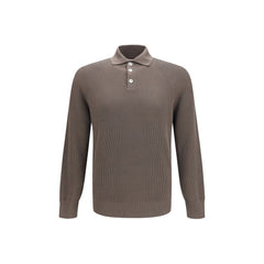 Men's Brown Cotton Polo Shirt