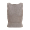 Beige Cotton Tank Tops