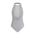 White Polyamide One-Piece Swimsuit
