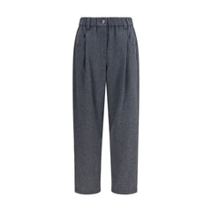 Women's Gray Wool Oves Aries Casual Pants