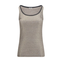 Women's Beige Linen Tank Tops