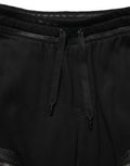 Men's Black Mid Waist Cargo Jogger Sweatpants Pants Cotton Nylon Polyester