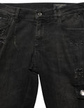 Black Distressed Cargo Cotton Men Denim Jeans Clothing
