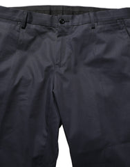 Blue Cotton Slim Fit Formal 2 Piece Men Suit