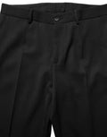 Men's Virgin Wool Tapered Trousers Black