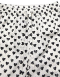 Men's Heart-Print Cotton Chinos White Elastane