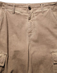 Men's Cotton-Elastane Cargo Pants Beige