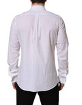 White Martini Long Sleeves Men Dress Shirt Cotton Silk