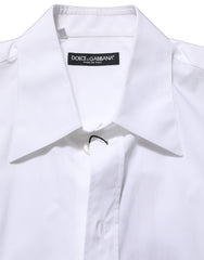 Men's White Cotton Sleeveless Formal Dress Shirt