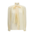 Women's Beige Polyester Blouse