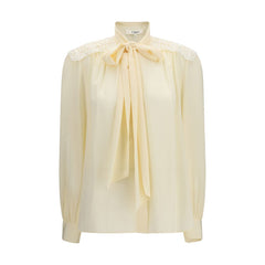 Women's Beige Polyester Blouse
