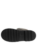 Black Leather Mid Calf Chunky Men Boots Shoes