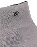 Gray Stretch Mesh Men Ankle Boots Shoes Fabric