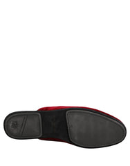 Men's Red Suede Slipper Goatskin
