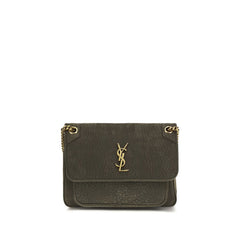 Women's Gray Lamb Ovis Aries Shoulder Bag