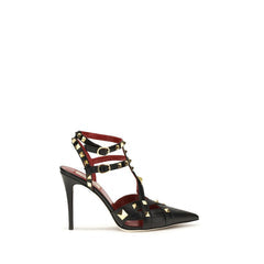 Women's Studdy Pump Black Goatskin