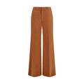 Women's Orange Cotton Flared Pants