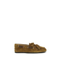 Women's Beige Calf Leather Bos Taurus Slip-On Loafers