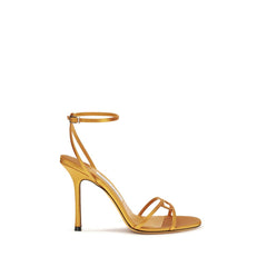 Women's Leo Heel Sandal Orange Silk