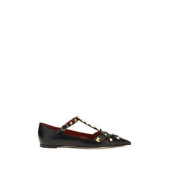 Women's Black Goatskin Ballet Flats
