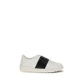 Men's White Calf Leather Bos Taurus Low Top Sneakers