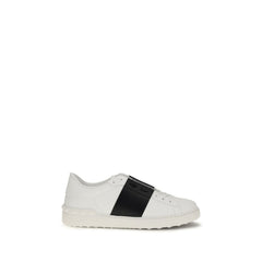 Men's White Calf Leather Bos Taurus Low Top Sneakers