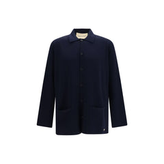 Men's Blue Wool Oves Aries Cardigan Clothing