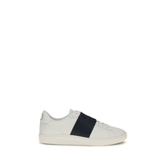 Men's Blue Calf Leather Bos Taurus Low Top Sneakers