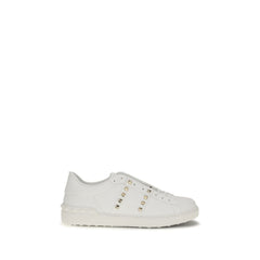 Men's White Calf Leather Bos Taurus Sneakers