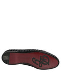 Men's Black Woven Raffia Slip On Loafers Shoes Viscose