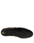 Men's Black Floral Jacquard Dress Loafers Shoes Nylon Polyester Silk