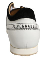 Women's Black White Leather Suede Low Top Sneakers Shoes