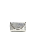 Women's Silver Polyester Shoulder Bag