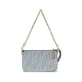 Women's Baguette Clutch Blue Cotton