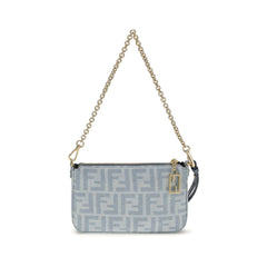 Women's Baguette Clutch Blue Cotton