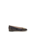 Women's Brown Calf Leather Bos Taurus Ballet Flats
