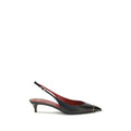 Women's Vlogo Slingback Heel Black Calf Leather Bos