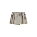 Beige Polyester Mini Skirt
