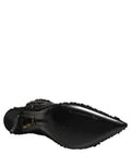 Women's Black Embellished Mesh Ankle Boots Shoes