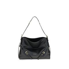Women's Voyou Shoulder Bag Black Calf Leather Bos