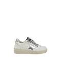 Women's Silver Calf Leather Bos Taurus Low Top Sneakers