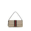 Women's Madison Shoulder Bag Beige Cotton Linen Polyurethane